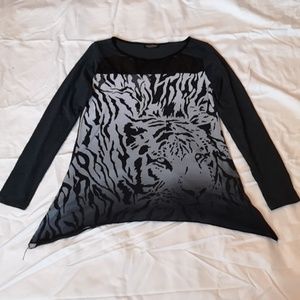Long Sleeve Tiger Print Shirt by Vanilla Sugar